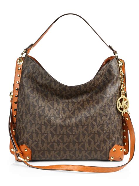 michael kors large brown purse|solid brown Michael Kors purses.